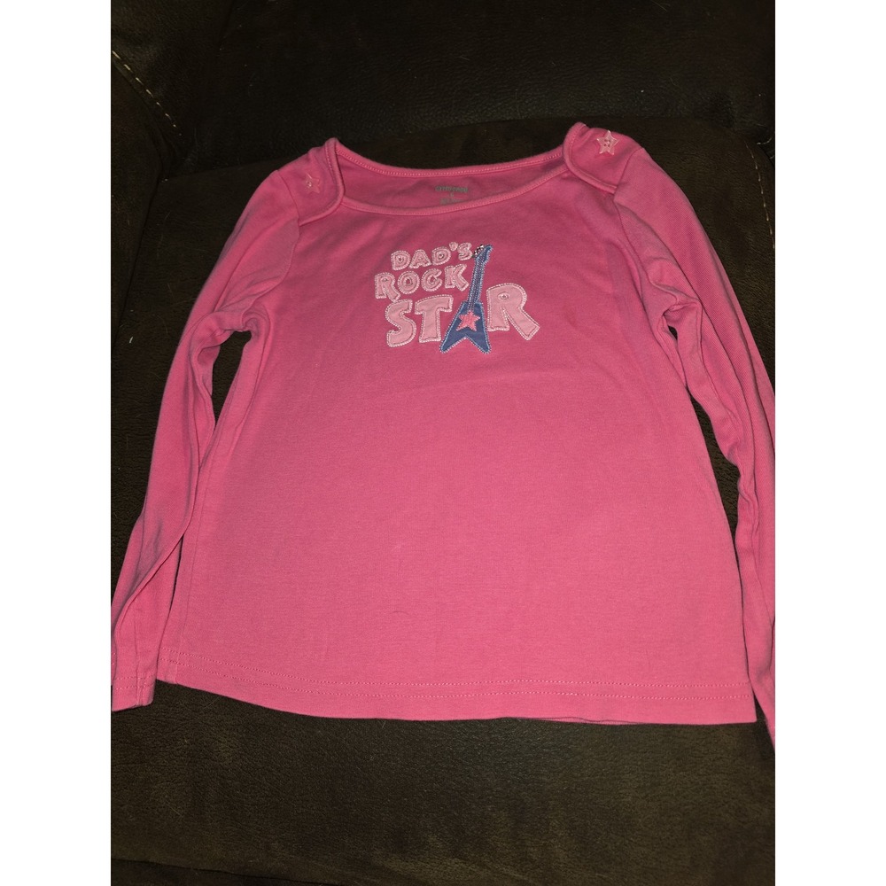 Gymboree superstar dad's rock star pink top size 6